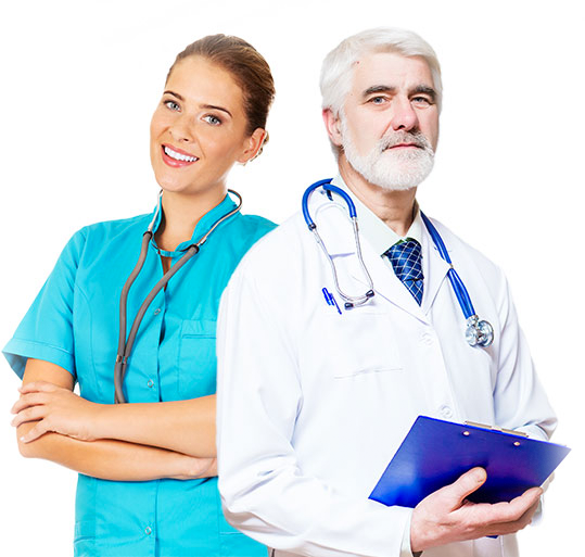 Dos profesionales sanitarios